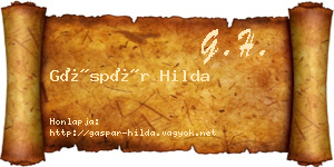 Gáspár Hilda névjegykártya